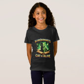 Schrödinger’s Curious Cat T-shirt (Voorkant volledig)