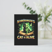 Schrödinger’s Nieuwsgierige Kat Briefkaart (Staand voorkant)