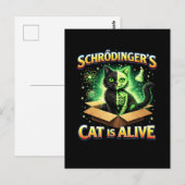 Schrödinger’s Nieuwsgierige Kat Briefkaart (Voorkant / Achterkant)