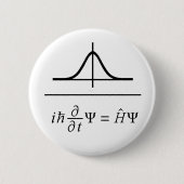 Schrödinger-vergelijking Ronde Button 5,7 Cm (Voorkant)