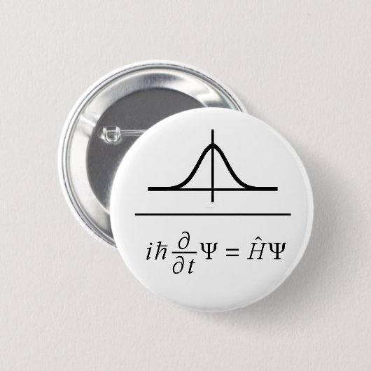 Schrödinger-vergelijking Ronde Button 5,7 Cm (Voorkant /achterkant)