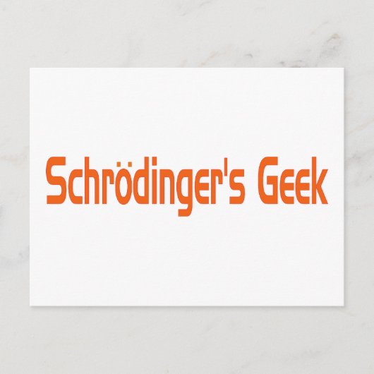 Schrodingergeek Briefkaart (Voorkant)