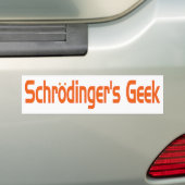 Schrodingergeek Bumpersticker (Op auto)
