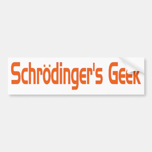 Schrodingergeek Bumpersticker (Voorkant)