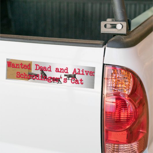 Schrodingerkat Bumpersticker (Op Truck)