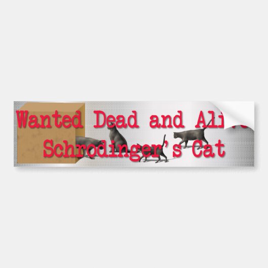 Schrodingerkat Bumpersticker (Voorkant)