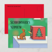 Schrodingerkat en Nephew kerstBriefkaart Briefkaart (Voorkant / Achterkant)