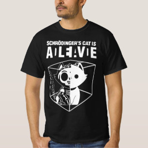Schrodingerkat, funny Science Cat Dead en Aliv T-shirt