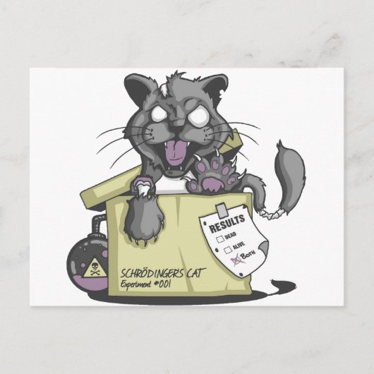 Schrodingerkat - Nieuw Briefkaart (Voorkant)