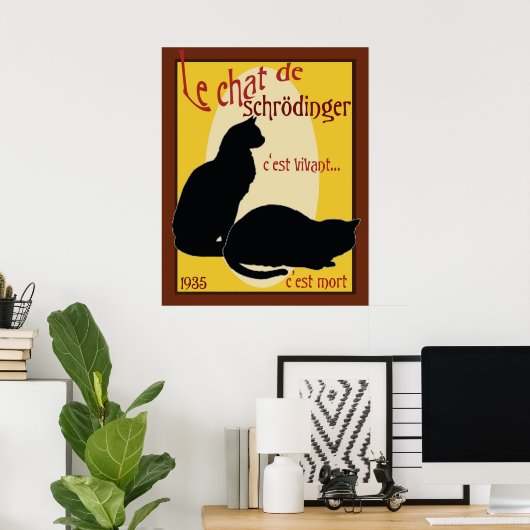 Schrodingerkat Poster (Thuiskantoor)