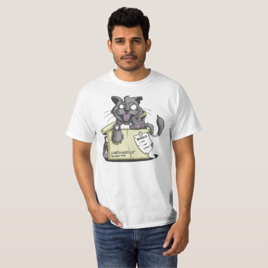 Schrodingerkat T-shirt (Voorkant volledig)