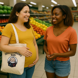 Schrödinger's Baby Tote – Jongen of meisje? Precie Bag