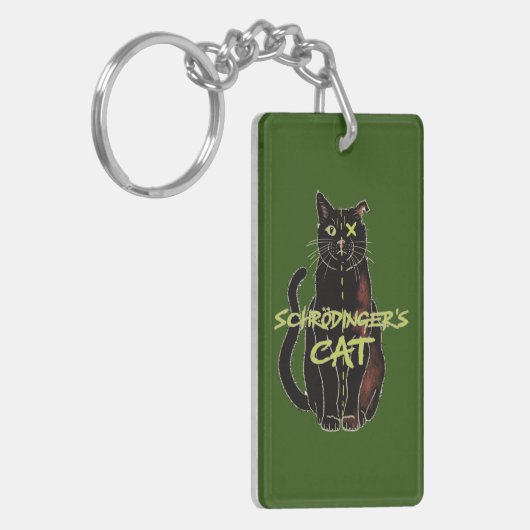 Schrodinger's Cat Acryl Sleutelhanger (Voorkant Links)