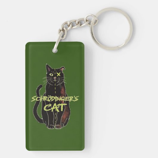 Schrodinger's Cat Acryl Sleutelhanger (achterkant)