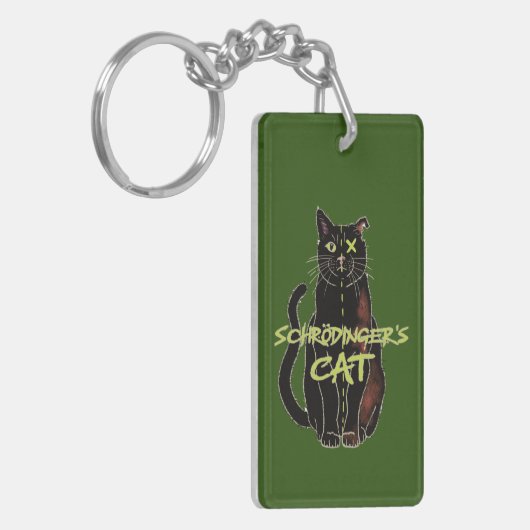 Schrodinger's Cat Acryl Sleutelhanger (Voorkant Links)