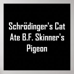 Schrodinger's Cat Ate B.F. Skinner's Pigeon Poster