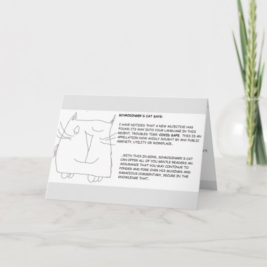 Schrödinger's Cat: Covid Safe Kaart (Voorkant)