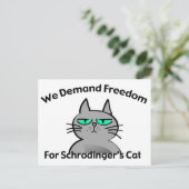 Schrodinger's Cat Funny Geek Humor Briefkaart (Staand voorkant)