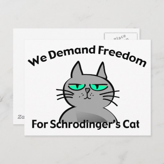 Schrodinger's Cat Funny Geek Humor Briefkaart (Voorkant / Achterkant)