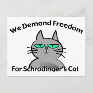 Schrodinger's Cat Funny Geek Humor Briefkaart