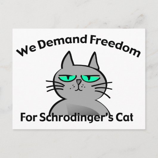 Schrodinger's Cat Funny Geek Humor Briefkaart (Voorkant)