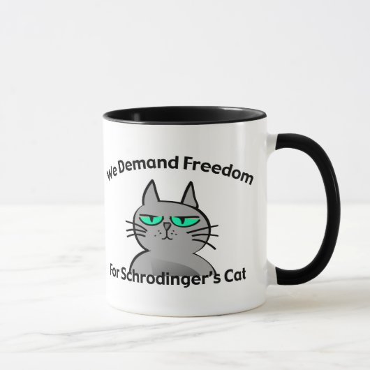 Schrodinger's Cat Funny Geek Humor Mok (Rechts)