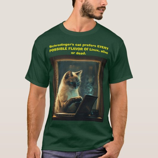 Schrödingers cat geek shirt (Voorkant)