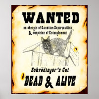 Schrodinger's Cat "Gezocht" Poster