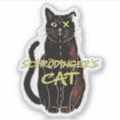 Schrödinger's Cat, Grappig Natuurkunde Gift Sticker (Voorkant)