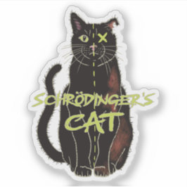 Schrödinger's Cat, Grappig Natuurkunde Gift Sticker