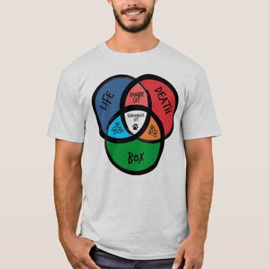 Schrödinger's Cat Grappige Big Bang Gift T-shirt (Voorkant)