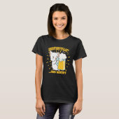 Schrödinger's Cat Joke Bar Bier T-shirt (Voorkant volledig)