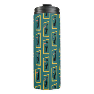 Schrödinger's Cat Mid Century Modern donkerblauw Thermosbeker
