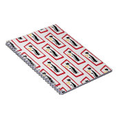 Schrödinger's Cat Mid Century Modern rood Notitieboek (Rechterzijde)