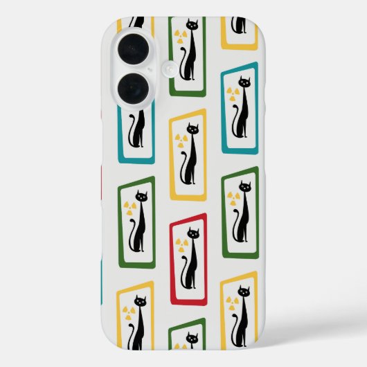Schrödinger's Cat Mid Century Modern veelkleurig Case-Mate iPhone Case (Achterkant)