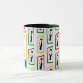 Schrödinger's Cat Mid Century Modern veelkleurig Mok (Midden)