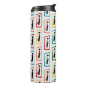 Schrödinger's Cat Mid Century Modern veelkleurig Thermosbeker (Gedraaid links)