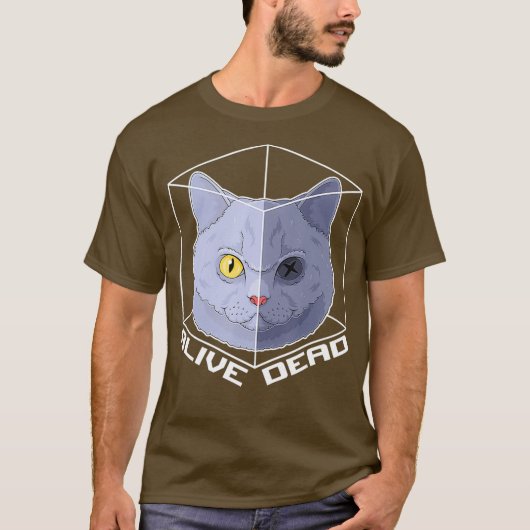 Schrödingers Cat Paradox Quantum Mechanics T-shirt (Voorkant)