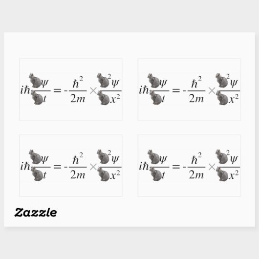 Schrodinger's cat rechthoekige sticker (Vel)