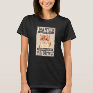 Schrödinger's Cat Wanted Dead & Alive Cat Physici T-shirt