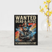 Schrodingers Cat Wanted Dead And Alive Quantum Phy Kaart (Gele Bloem)