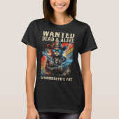 Schrodingers Cat Wanted Dead And Alive Quantum Phy T-shirt (Voorkant)