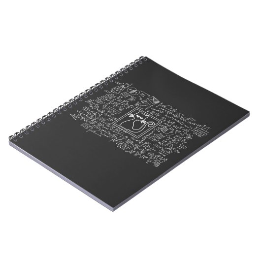 Schrodingers Kat Box Funny Science Nerd Physics Notitieboek (Linkerzijde)