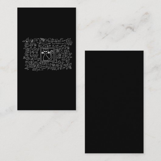 Schrodingers Kat Box Funny Science Nerd Physics Visitekaartje (Voorkant / Achterkant)