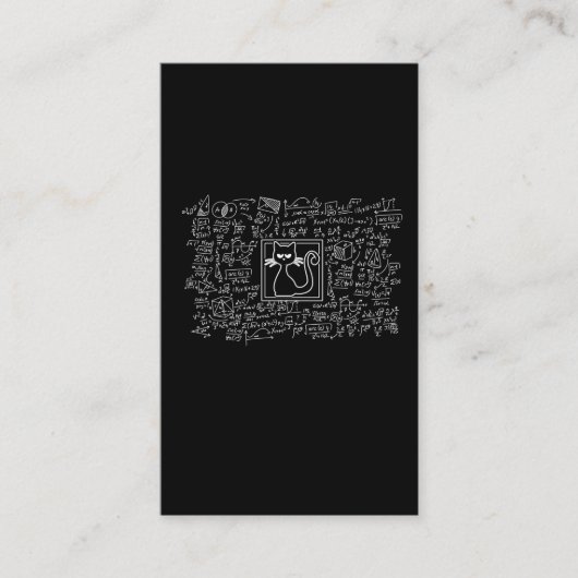 Schrodingers Kat Box Funny Science Nerd Physics Visitekaartje (Voorkant)