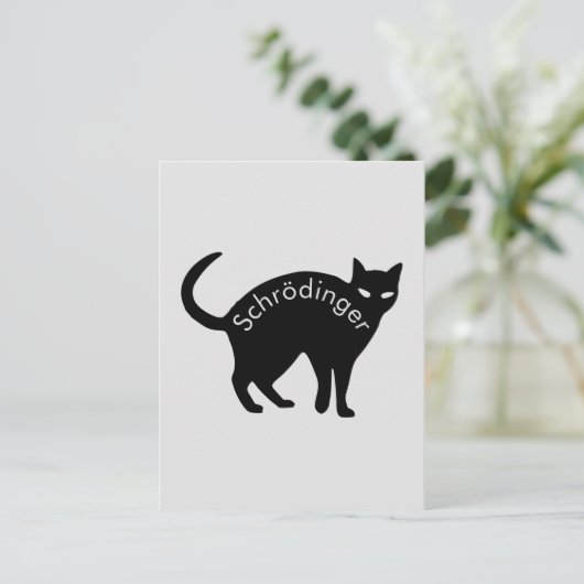 Schrödinger's kat briefkaart (Staand voorkant)