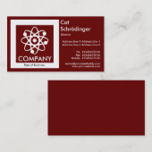 Schrödinger's kat - Dark Red Visitekaartje (Voorkant / Achterkant)