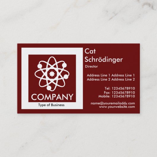 Schrödinger's kat - Dark Red Visitekaartje (Voorkant)