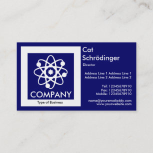 Schrödingers kat - Donkerblauw Visitekaartje