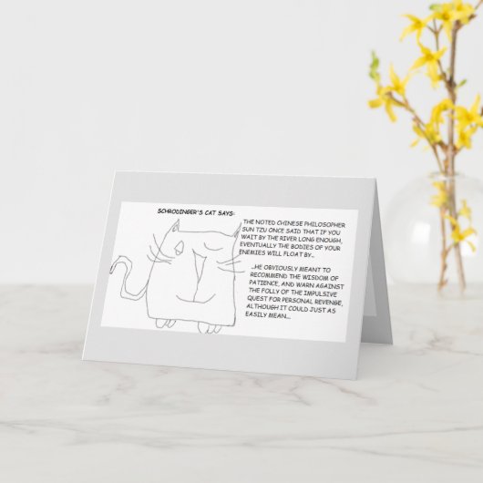 Schrödingers kat en wraak kaart (Gele Bloem)